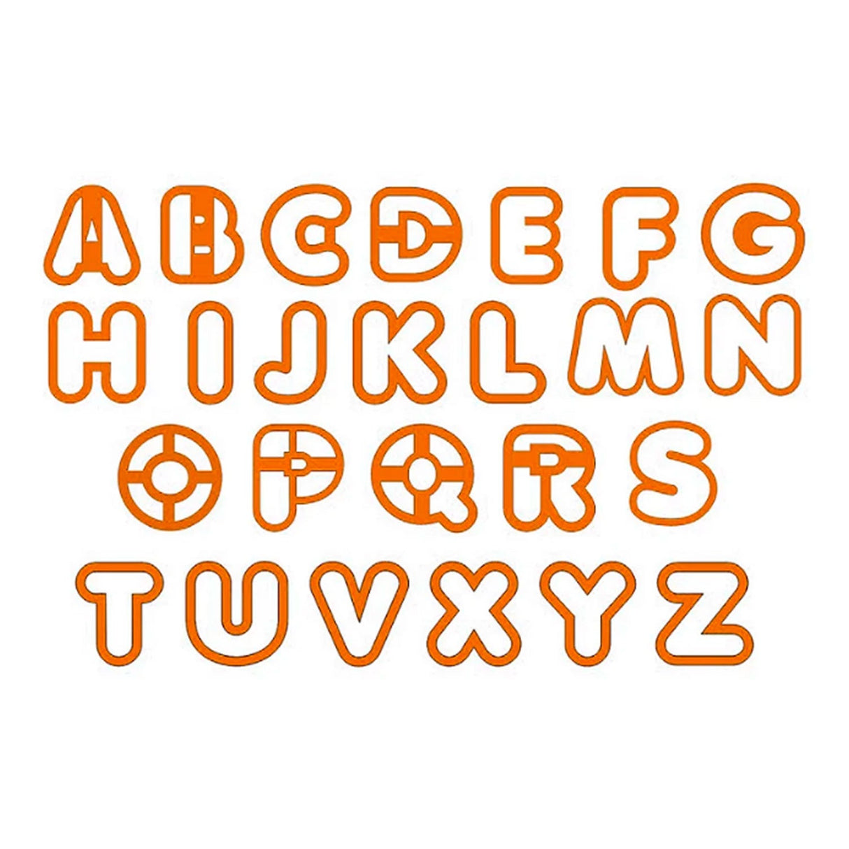 Kit Cortador Alfabeto 3D 3,5cm ( c/25 pcs ) - R.R Cortadores