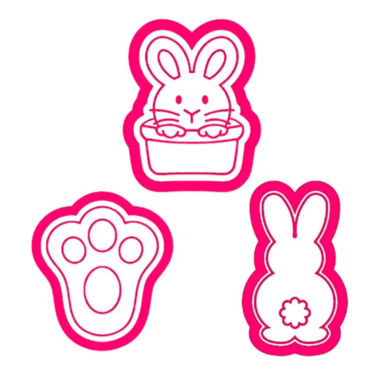 Kit Cortador e Carimbo Páscoa 2 3D ( 1002 ) - R.R. Cortadores