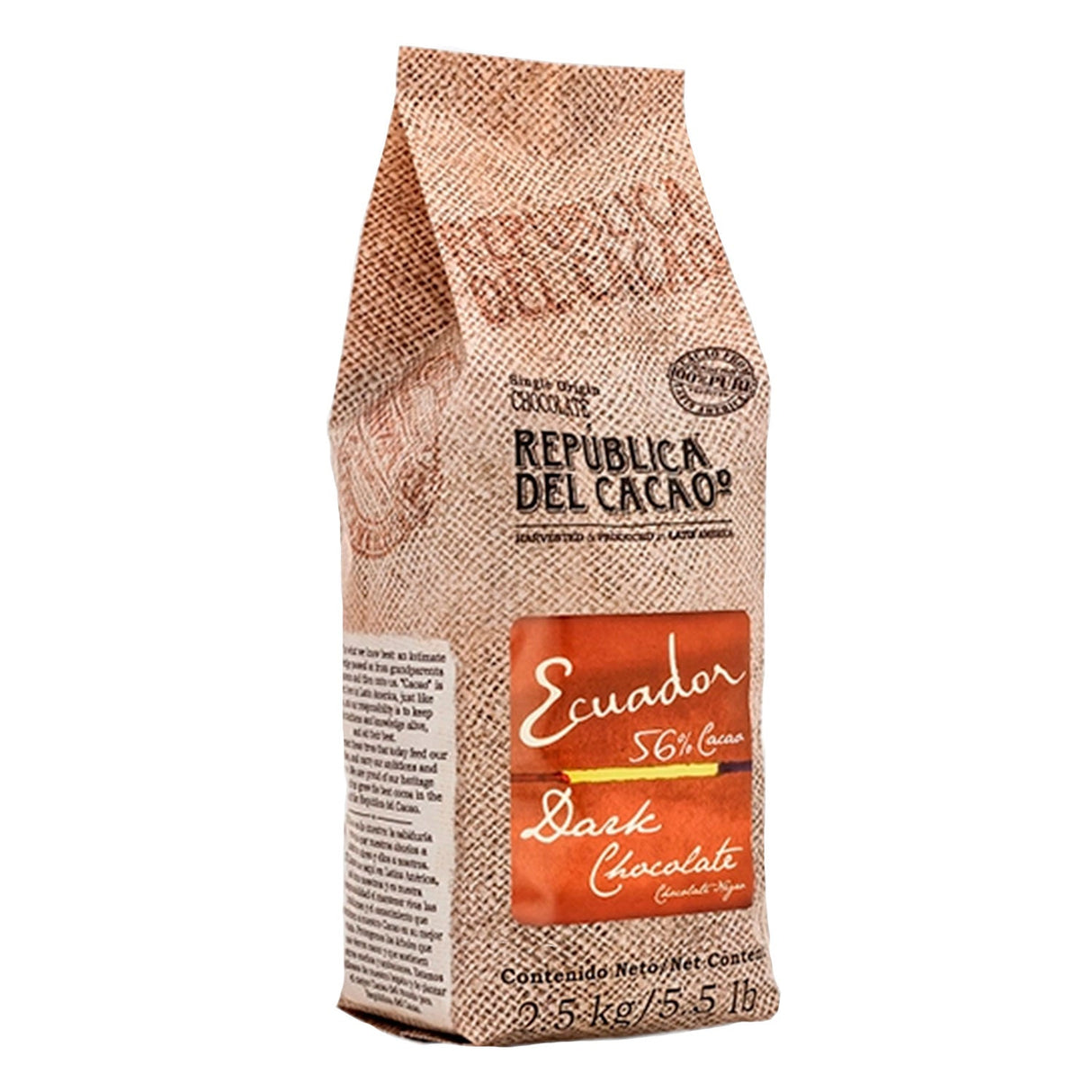 Chocolate Amargo 56% Equador 2,5Kg - República Del Cacao
