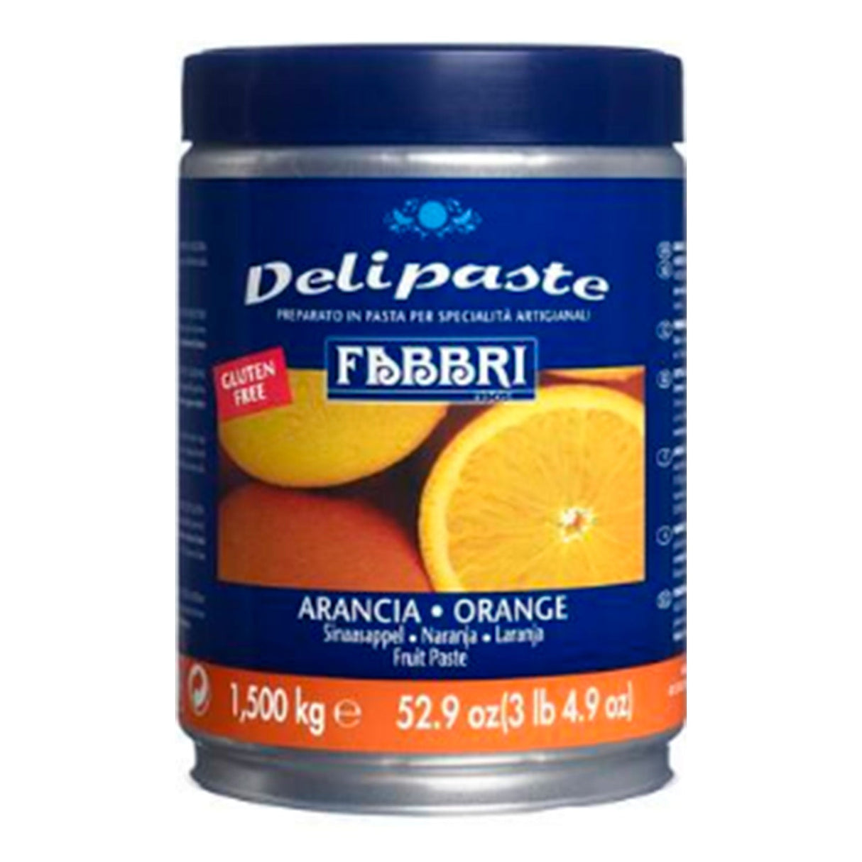Pasta Delipaste Arancio/Laranja - 1.5Kg - Fabbri