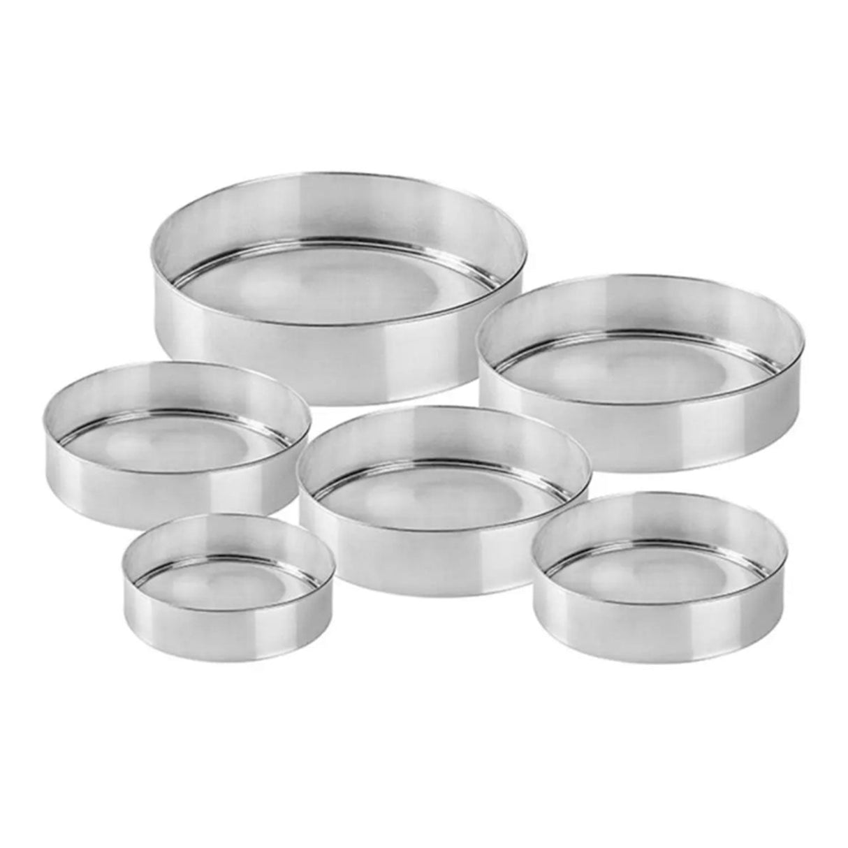 Conjunto Peneiras Sem Cabo Inox (6pcs) - Solrac