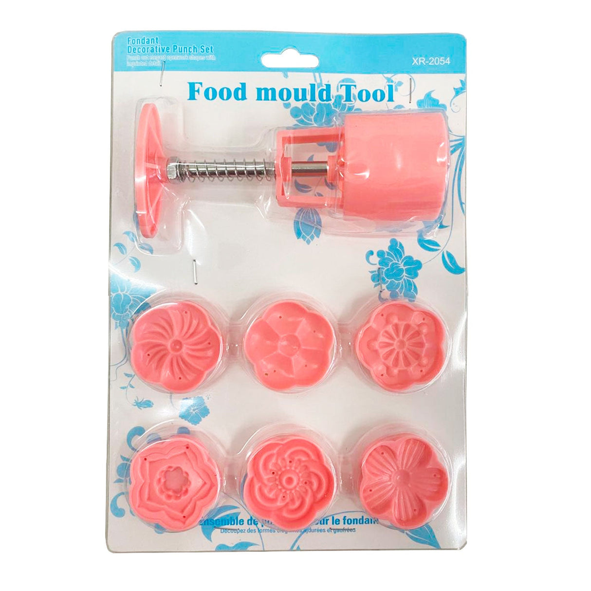 Injetor para Biscoito Plástico Rosa 6pçs ( IIB-004 ) - Solrac