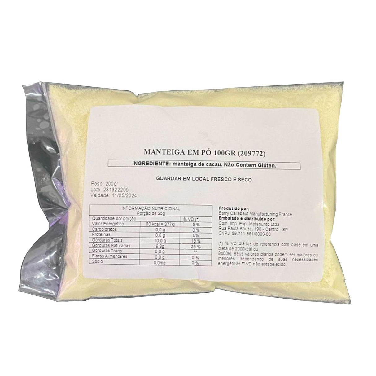 Manteiga de Cacau em Pó Mycryo Fracionado 100g - Cacao Barry