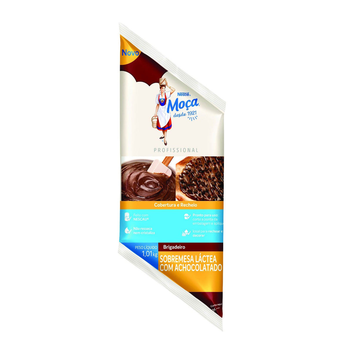 Recheio e Cobertura Bisnaga Brigadeiro Moça 1,01kg - Nestlé Profissional