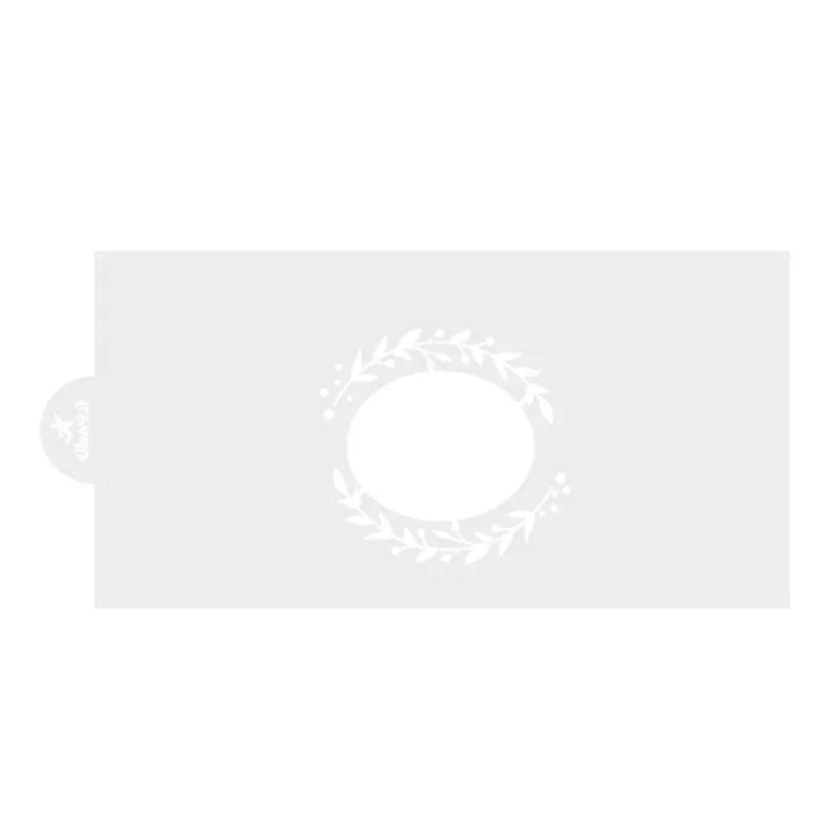 Stencil Decorativo Moldura Floral - Blue Star