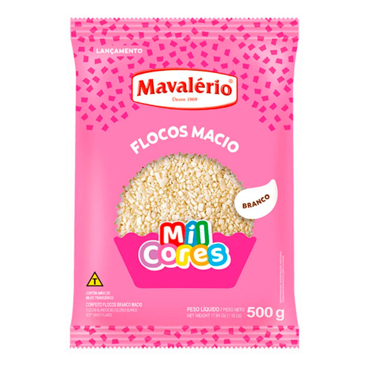 Granulado Em Flocos Branco Macio 500G - Mavalerio