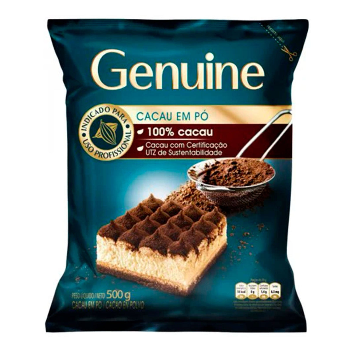 Cacau em Pó 100% Cacau - 500g - Genuine