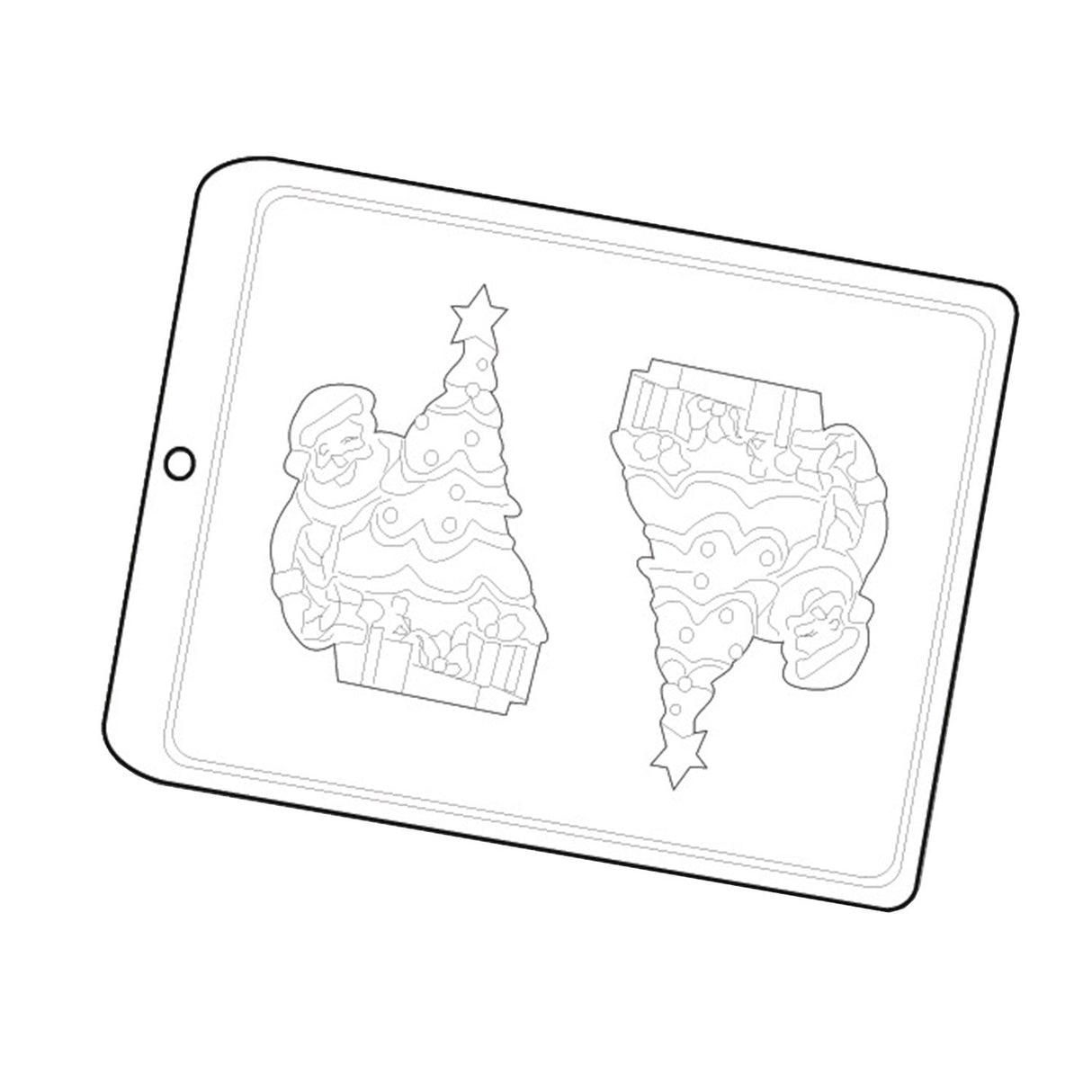 Forma Padrão Papai Noel e Arvore ( 660 ) - Crystal Forming