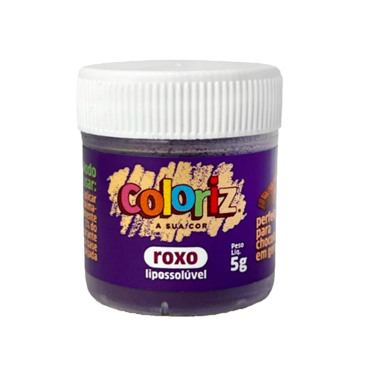 Corante Em Pó Lipossolúvel Coloriz Roxo 5g - Gran Chef