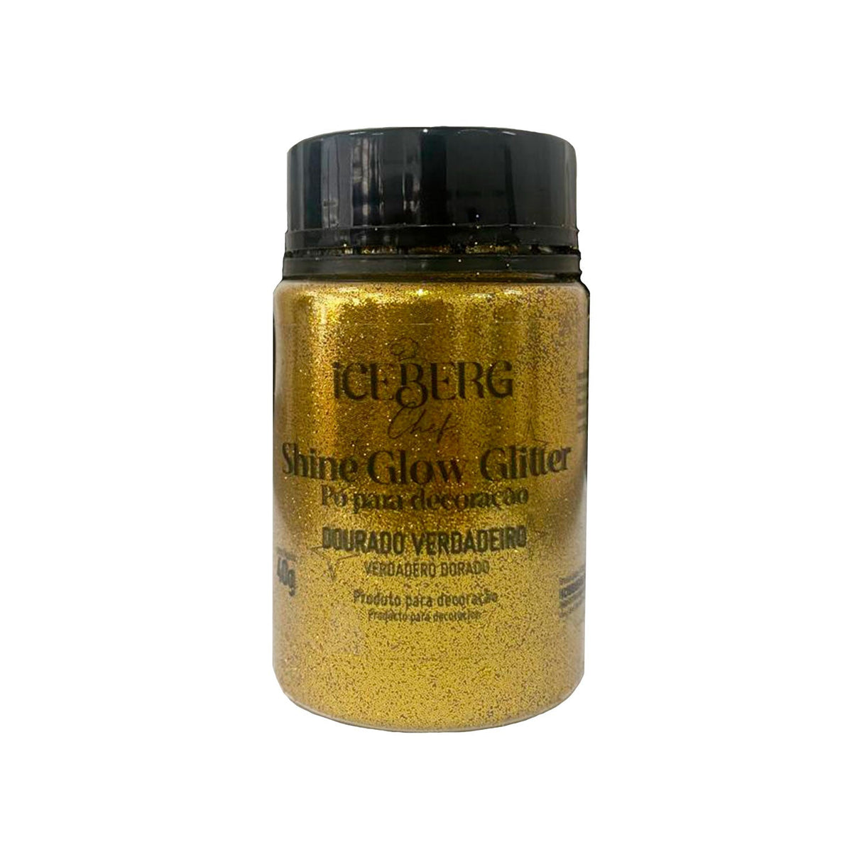 Pó Para Decoração Dourado Verdadeiro Shine Glow Glitter 40g - Iceberg Chef