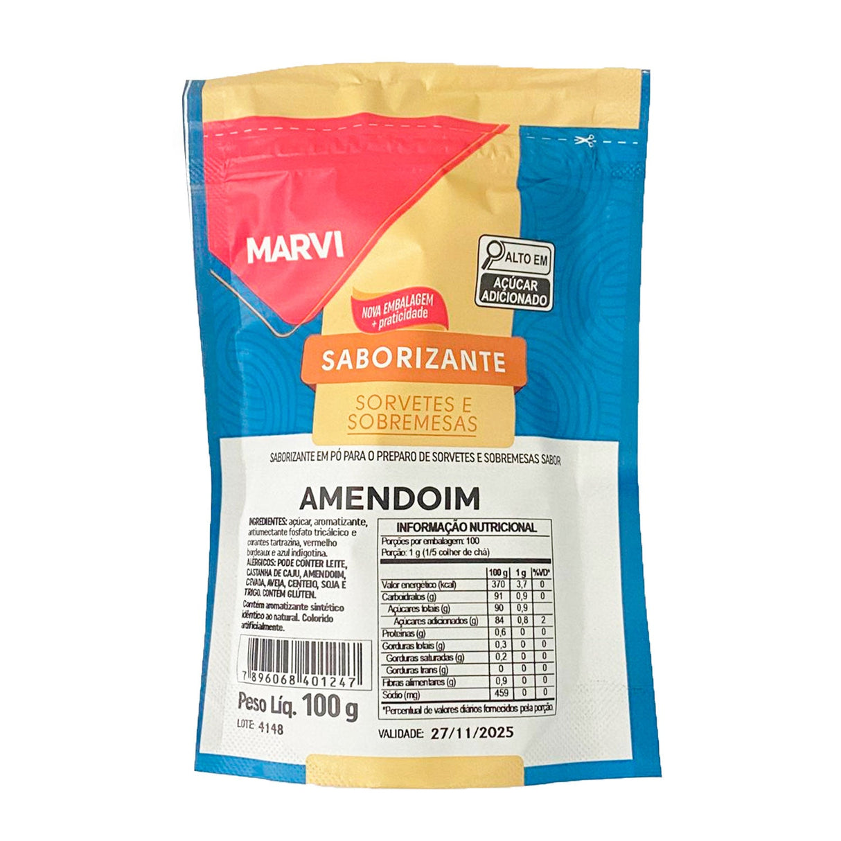 Pó Saborizante Amendoim 100g - Marvi