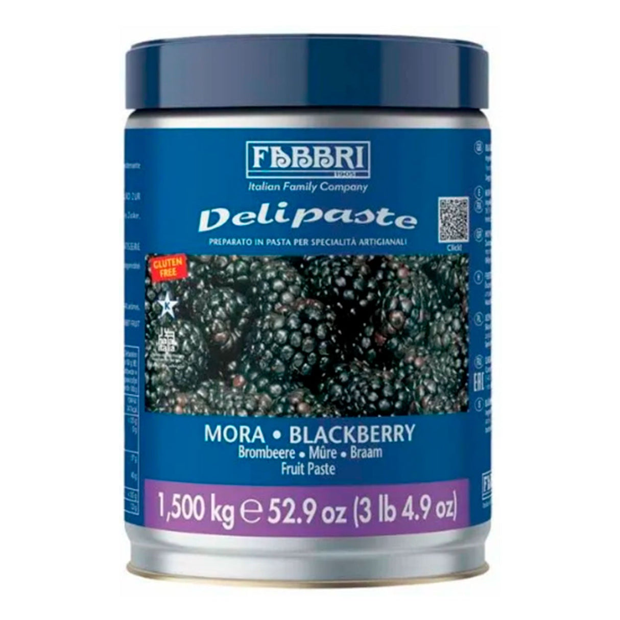 Pasta Delipaste Amora Blackberry 1,5Kg - Fabbri