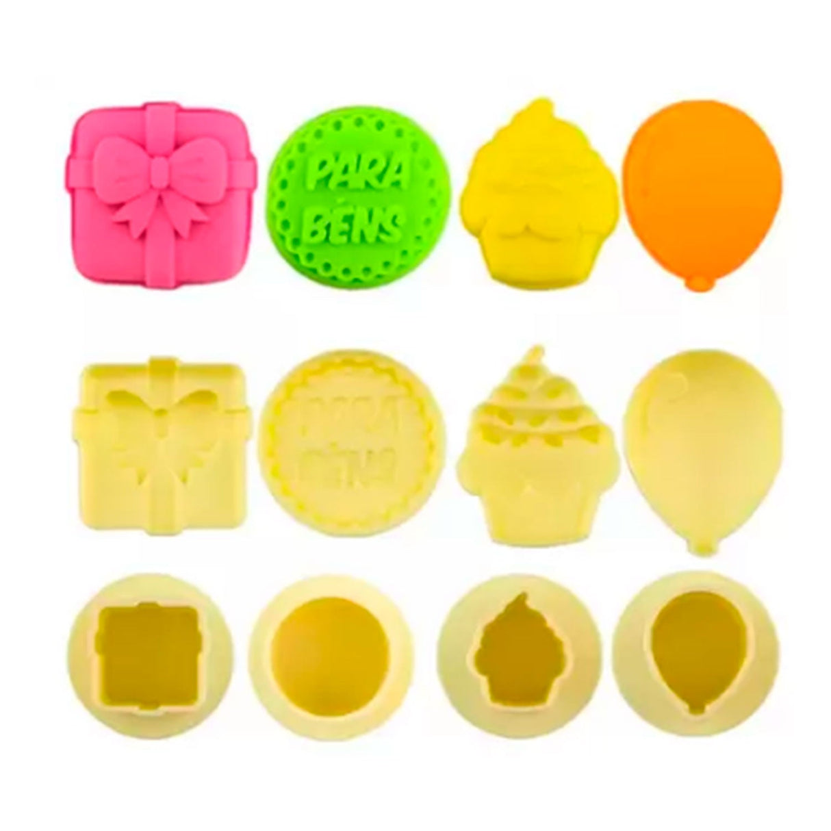 Moldes Do Ejetor Max p/ Doces e Brigadeiros Parabéns - Blue Star