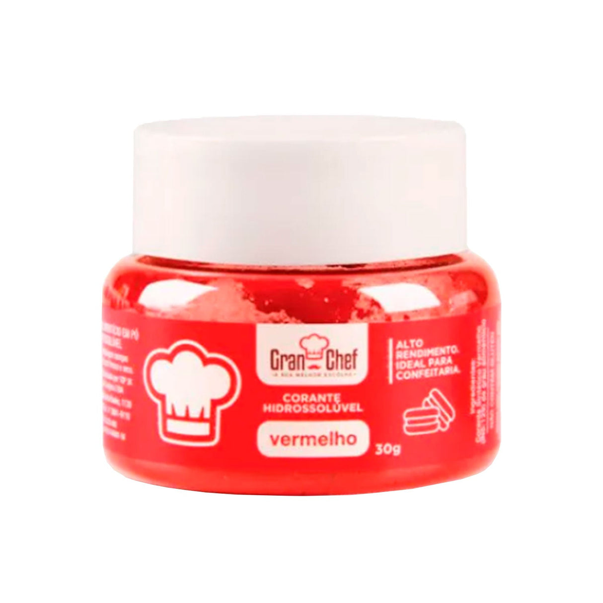 Corante Hidrossolúvel Vermelho 30g - Gran Chef