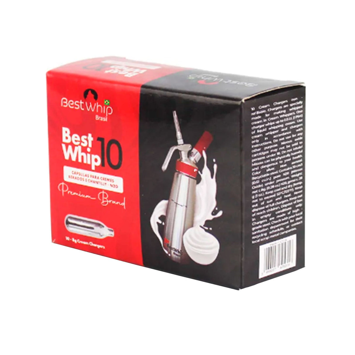 Cápsulas de Gás N2O para Garrafas de Chantilly ( 10unid ) - Best Whip