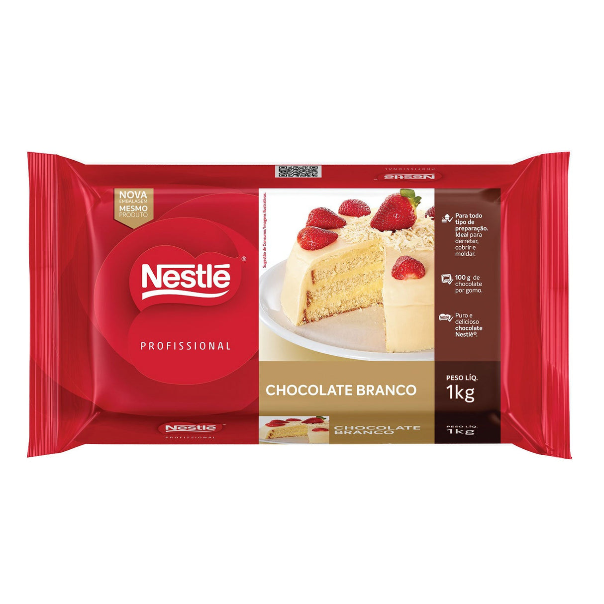 Chocolate em Barra Branco 1kg - Nestlé