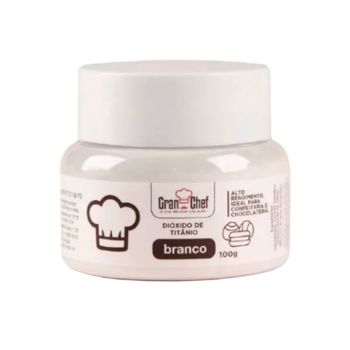 Corante Em Pó Branco ( Dióxido De Titânio ) 100g - Gran Chef