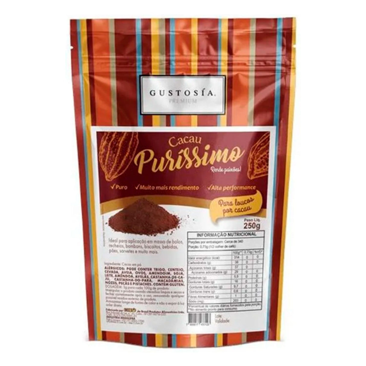 Cacau Puríssimo Gustosía Premium 250g - Mec3
