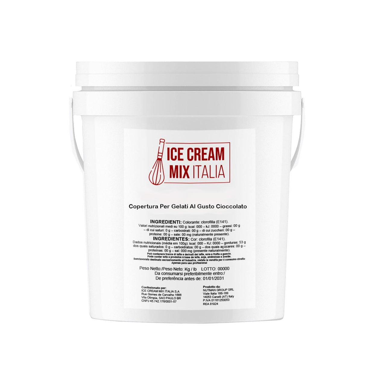 Copertura Per Gelati Al Gusto Cioccolato ( Cob Stacciatella ) 5kg - Ice Cream Mix