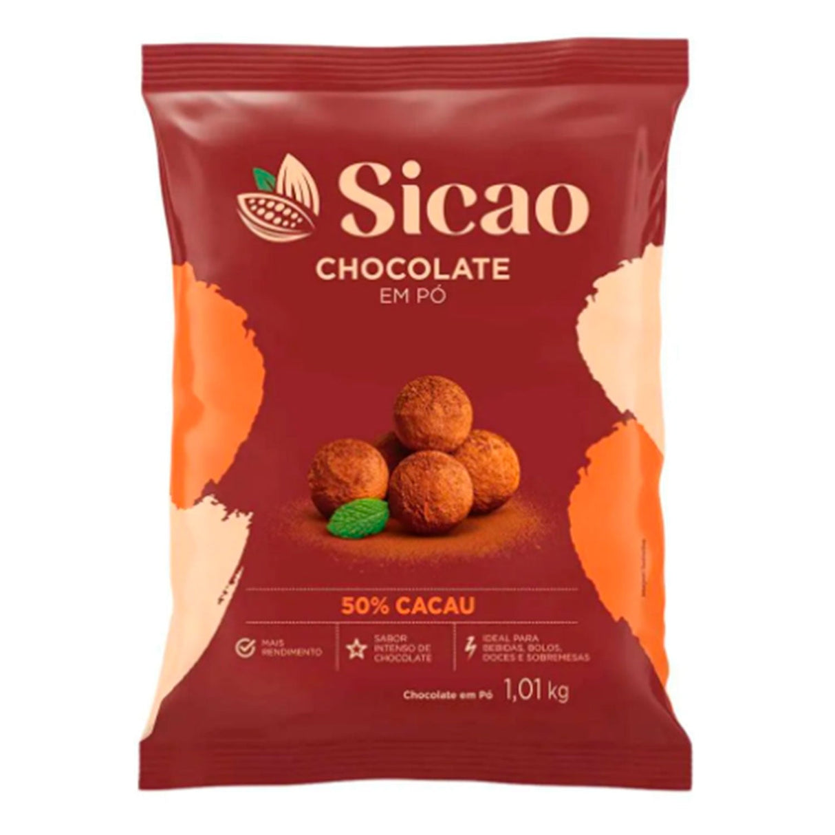Chocolate em Pó 50% Cacau - 1,01Kg - Sicao