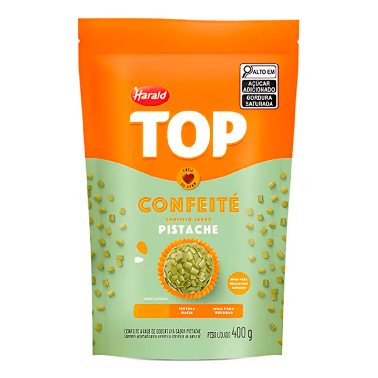 Granulado Sabor Pistache Top Confeité - 400g - Harald