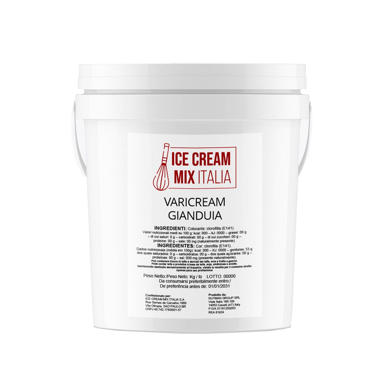 Varicream Gianduia ( Mescla ) 5kg - Ice Cream Mix