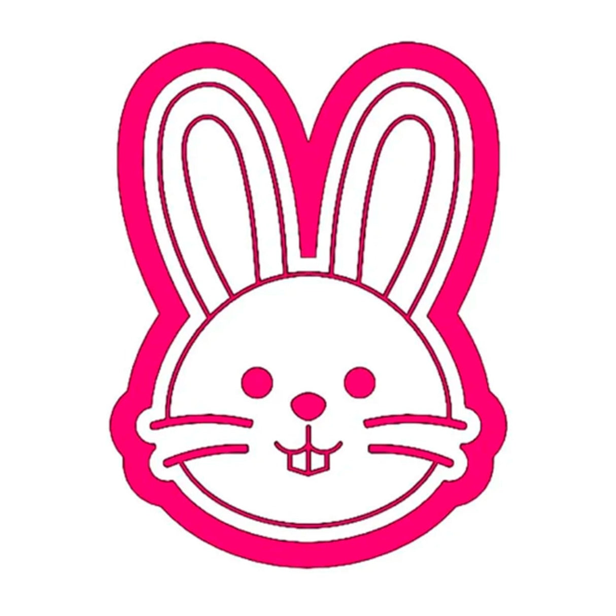 Kit Cortador e Carimbo Face Coelho G 3D ( 1052 ) - R.R. Cortadores