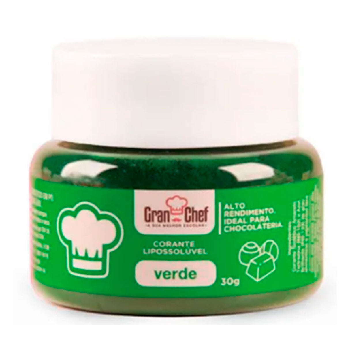 Corante Lipossolúvel Para Chocolate Verde 30g - Gran Chef