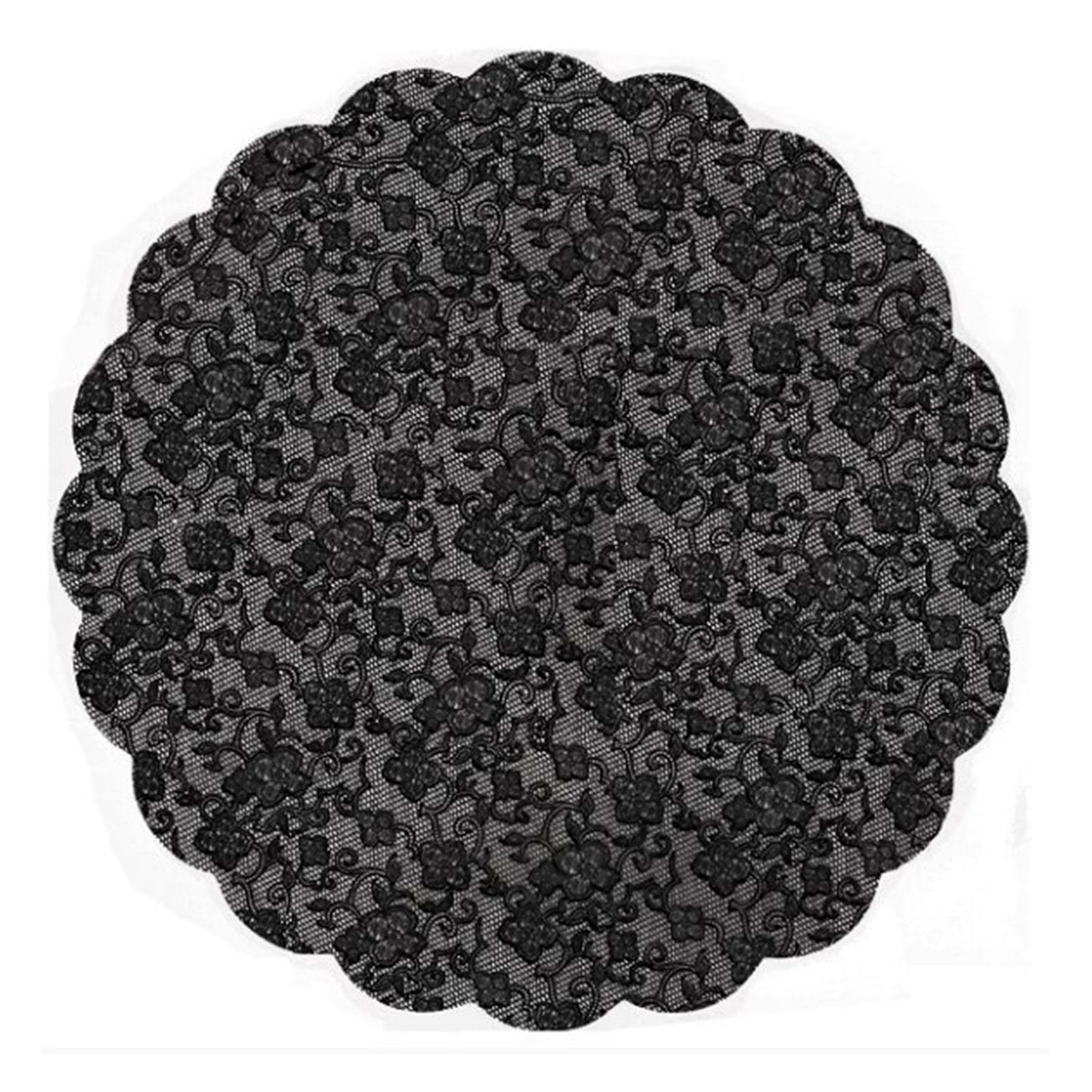 Fundo Rendado Redondo Preto (9cm) 100 un - Cromus
