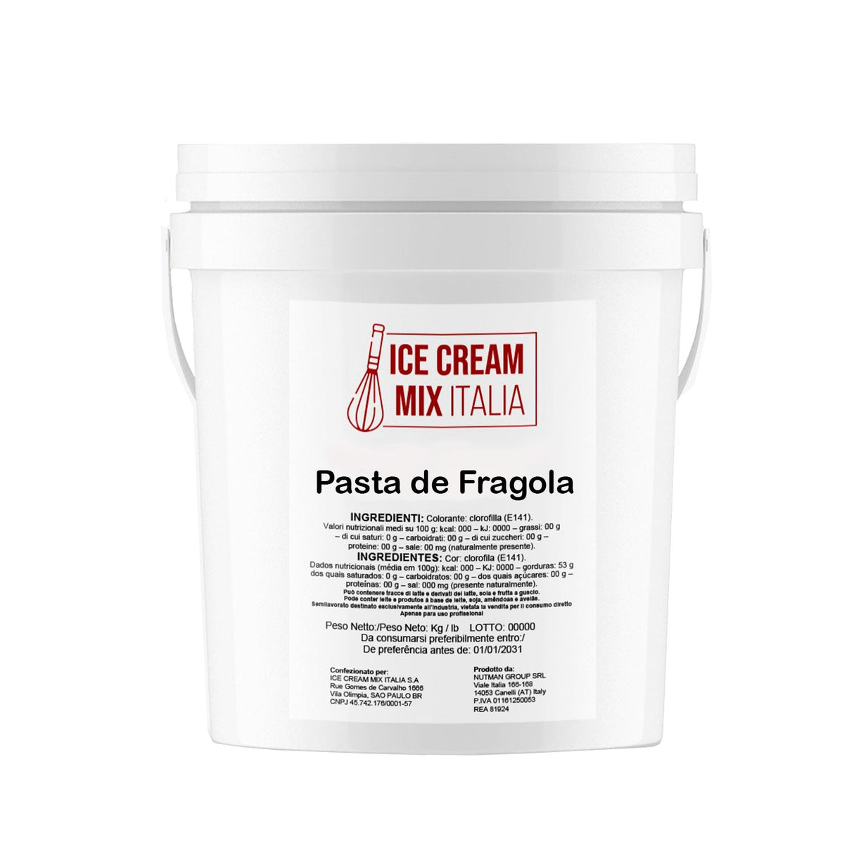 Pasta de Fragola ( Morango ) 5kg - Ice Cream Mix