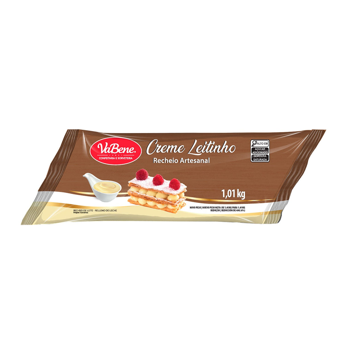 Recheio Creme Leitinho Bisnaga 1,01Kg - Vabene
