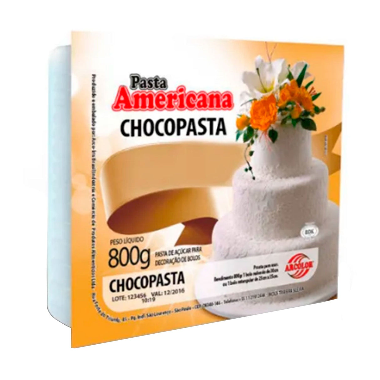 Pasta Americana Chocopasta Cor Marrom 800G - Arcolor