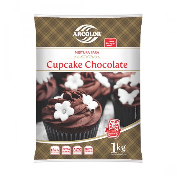 Mistura Para Cupcake De Chocolate - 1Kg - Arcolor