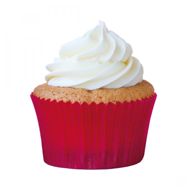 Forma Para Cupcake Impermeável Vermelha N.0 Lisa - 45 Unidades - Mago