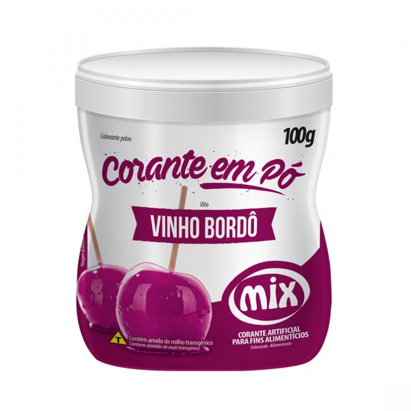 Corante Em Pó - Vinho Bordô - 100G - Mix