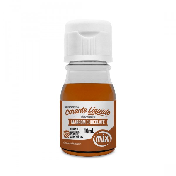 Corante Líquido - Marrom Chocolate - 10Ml - Mix