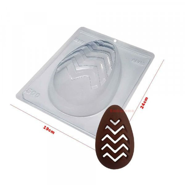 Forma Ovo Vazado Estriado 500G, 3 Partes - 9551 Bwb
