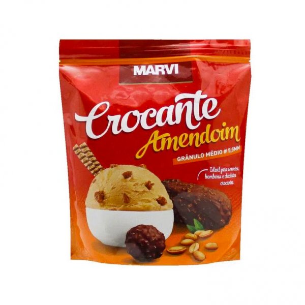 Crocante De Amendoim Torrado 1Kg Grânulo Médio 5,5Mm - Marvi