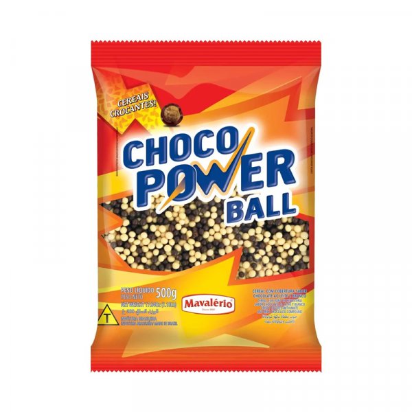 Choco Power Ball Mini Chocolate Branco E Preto 500G - Mavalério