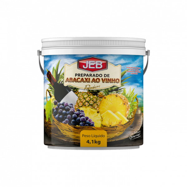 Polpa De Fruta - Preparado De Abacaxi E Vinho 4,1Kg - Jeb