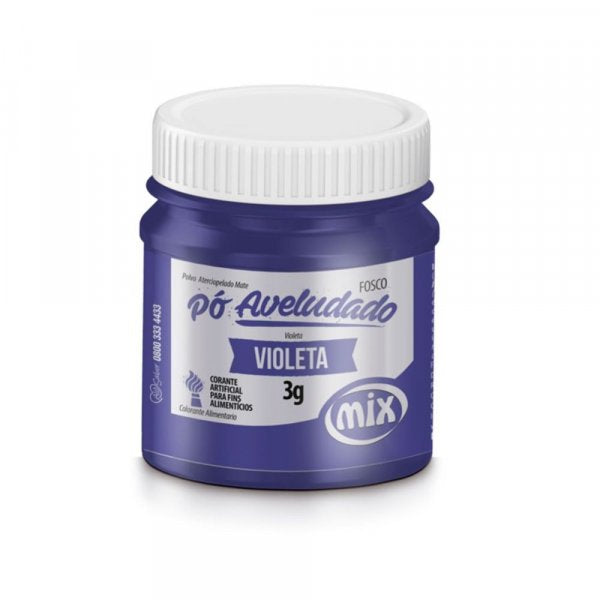 Corante Em Pó Aveludado Fosco Violeta 3G - Mix
