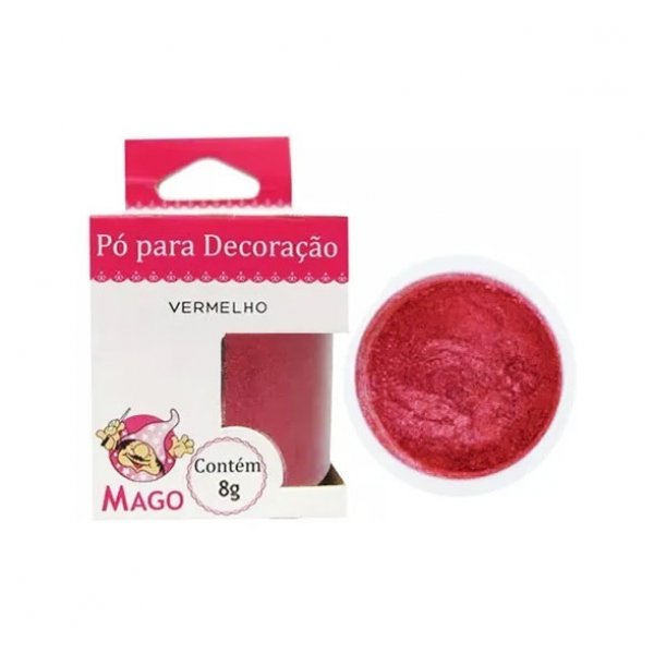 Pó Para Decoração Vermelho 8G - Mago