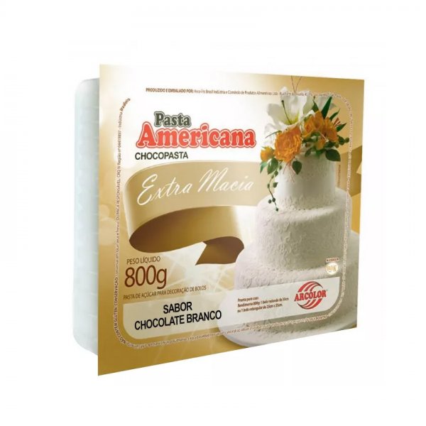Pasta Americana Sabor Chocolate Branco - 800g - Arcolor