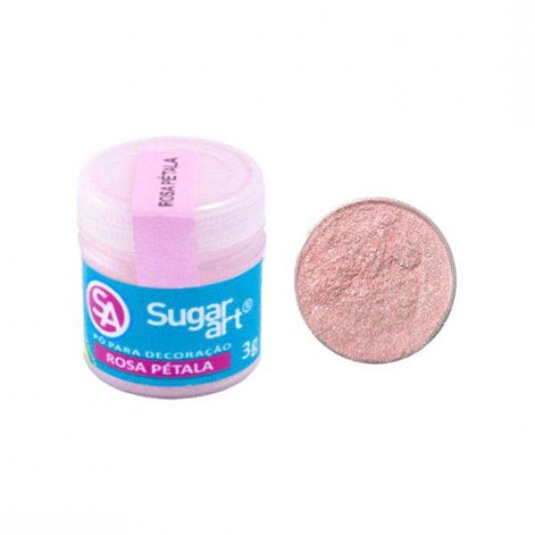 Pó Para Decoração Sugar 3G Rosa Pétala - Sugar Art