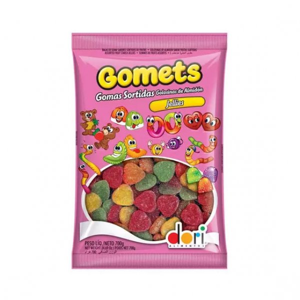 Gomets Bala Goma Sortida Jellies Coração 700G - Dori