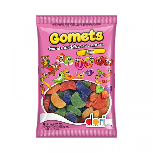 Gomets Bala Goma Sortida Jellies Gomos 700G - Dori