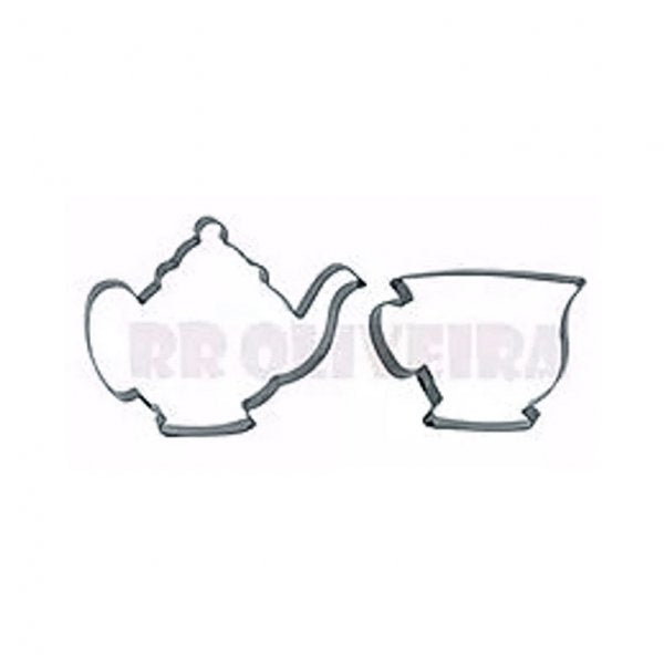 Cortador Inox Bule E Xícara De Chá 2 Pçs - R. R. Oliveira