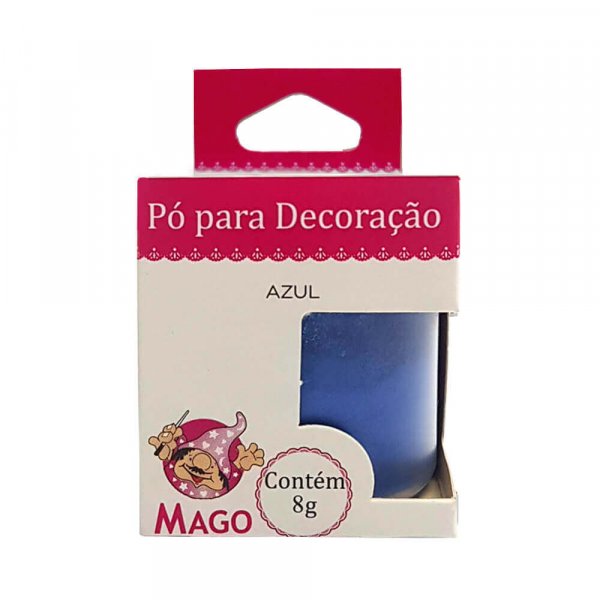 Pó Brilhante Para Decoração Azul - Mago