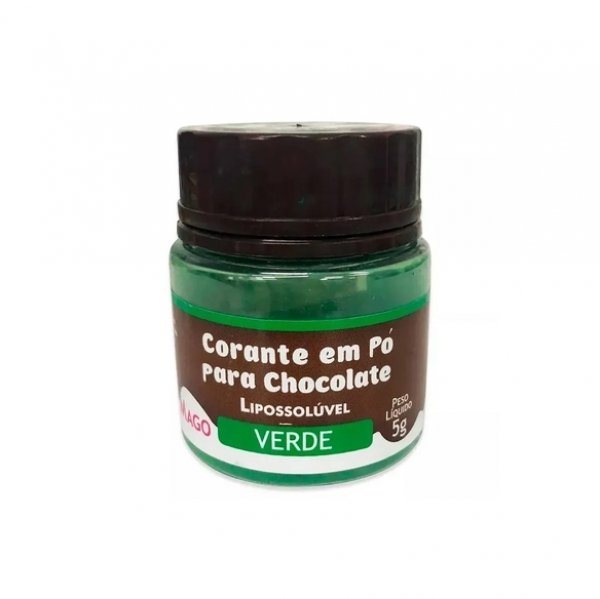 Corante Pó Lipossolúvel Para Chocolate Verde 5G - Mago