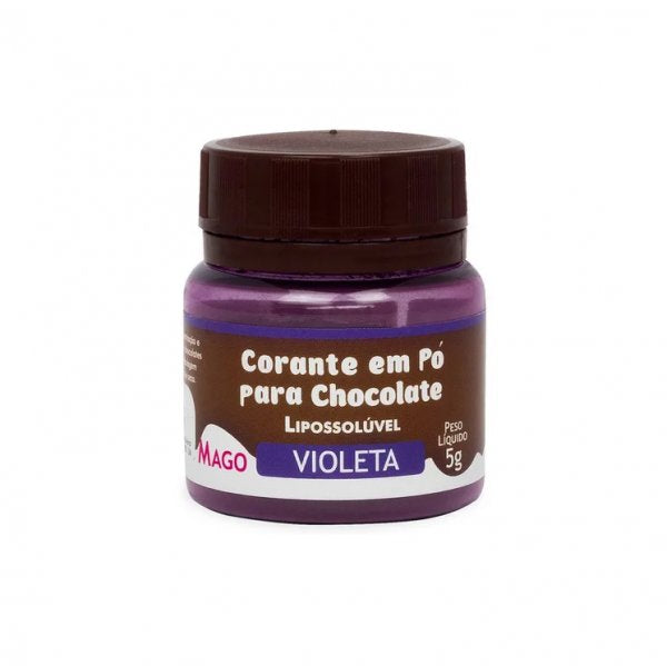 Corante Pó Lipossolúvel Para Chocolate Violeta 5G - Mago